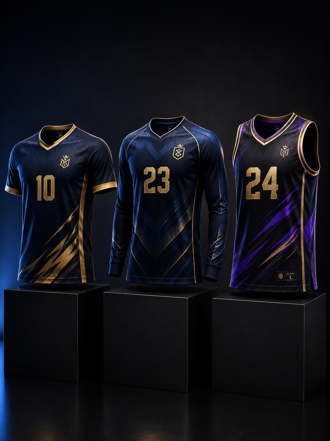 Team players wearing sports jerseys
