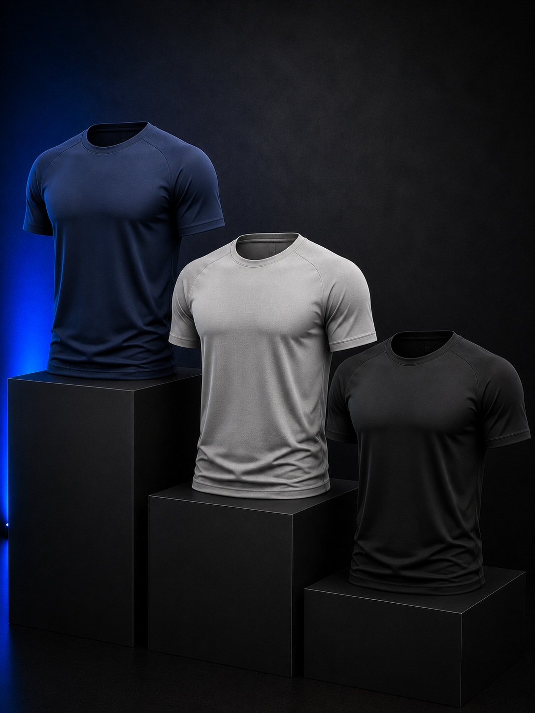 Model wearing a plain t-shirt